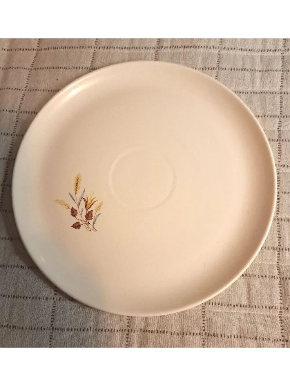 Vintage 1950's MCM Taylor, Smith, & Taylor Autumn Harvest Cake Plate 11.5